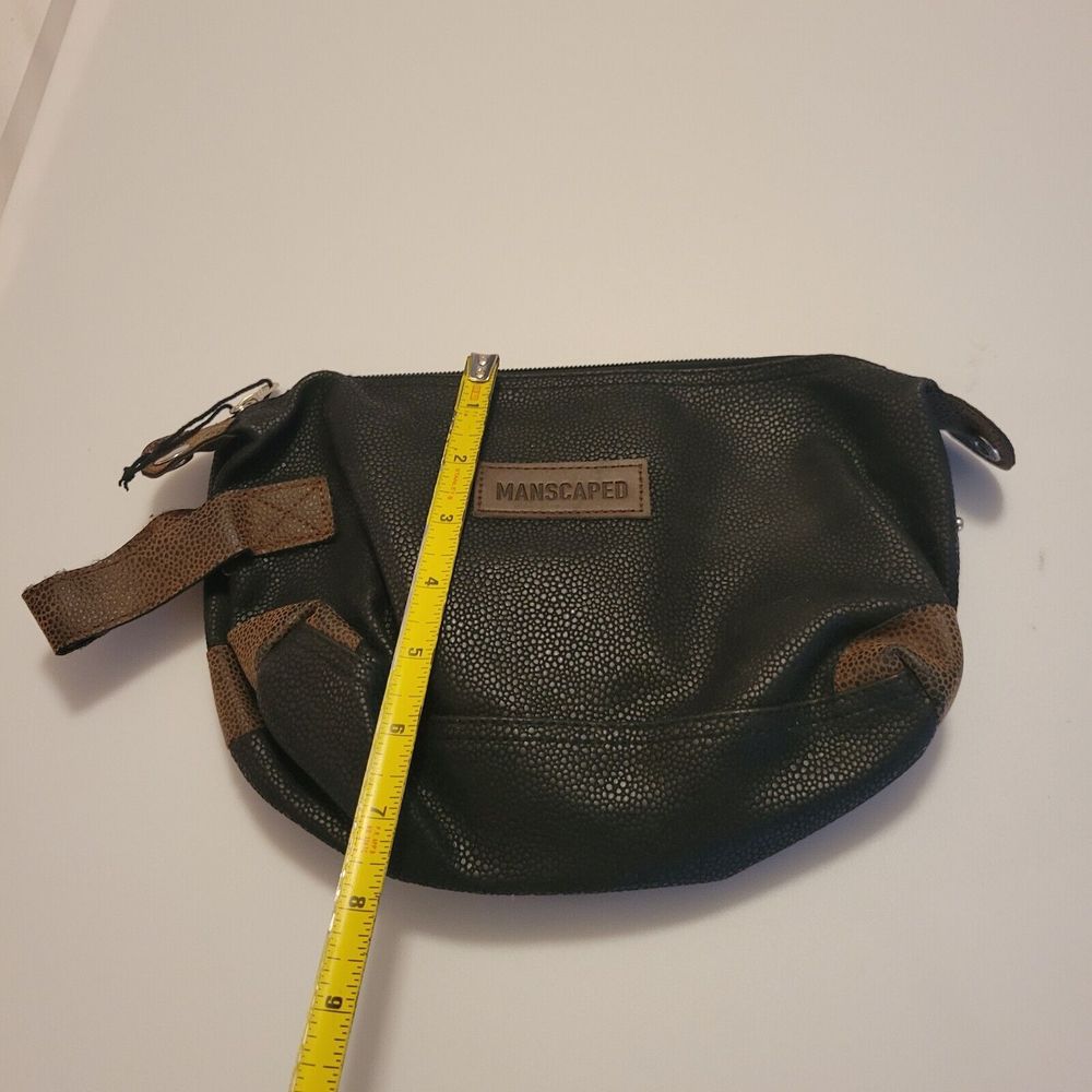 Manscaped The Shed Black & Brown Mens Toiletry Travel Bag Water Resistant